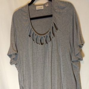 Avenue Tops - Cage neckline Tee Avenue Tops - Cage neckline Tee